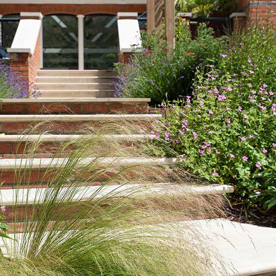 Garden design for a family house in Esher Surrey