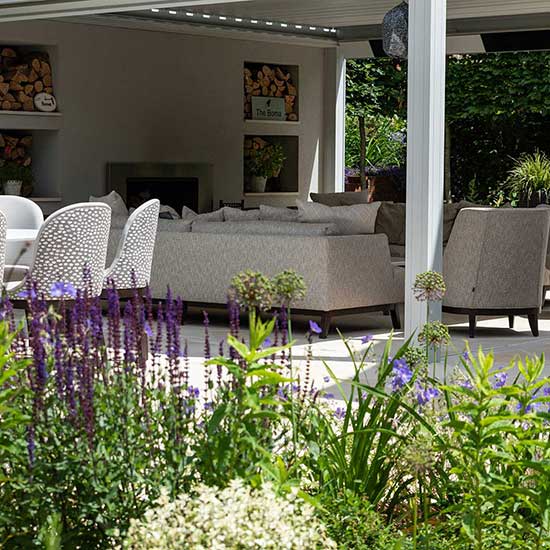 Garden design for a family house in Esher Surrey