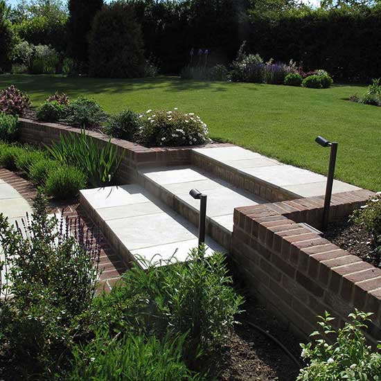 Large country garden design in West Horsley Surrey