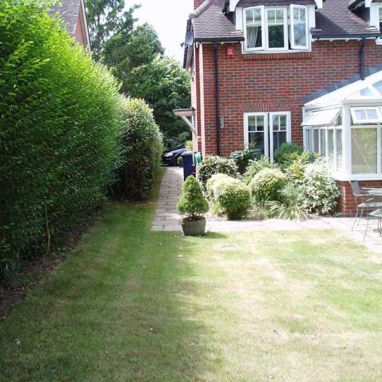 The original garden BEFORE it was redesigned by CM Garden Design