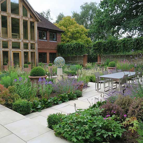 Garden design for a country house in Haslemere Surrey