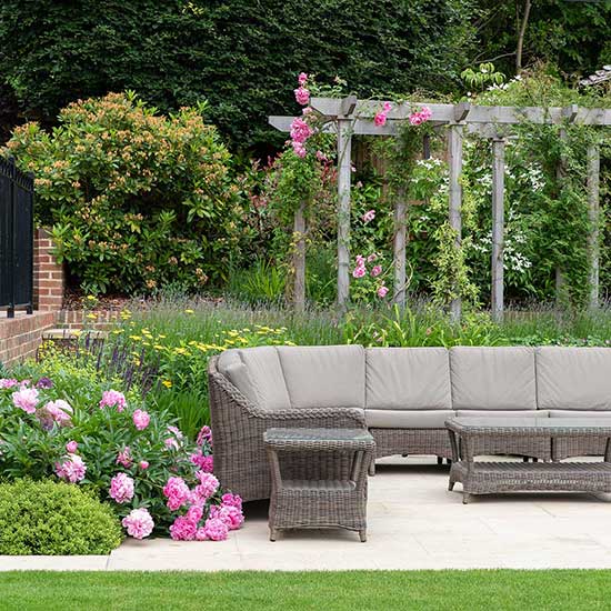 Garden design for a family house in Woking Surrey