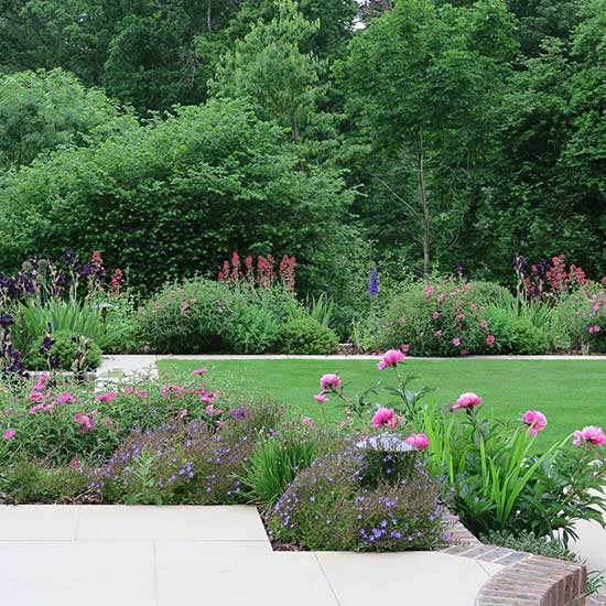 Garden design for a family house in Woking Surrey
