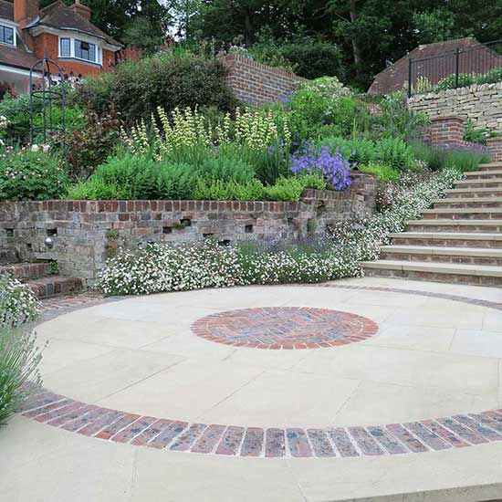 Garden design for a family house in Woking Surrey