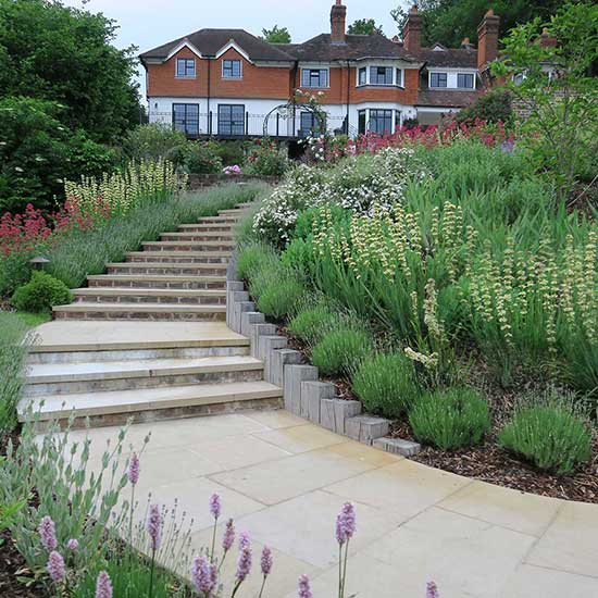 Garden design for a family house in Woking Surrey