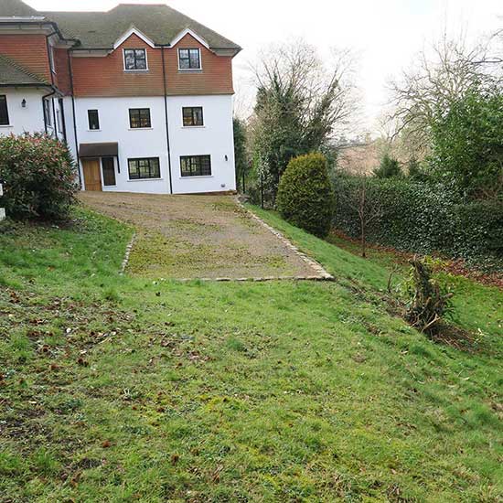 The garden BEFORE it was designed by CM Garden Design
