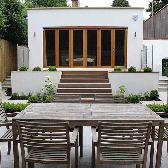 Contemporary garden design in Weybridge, Surrey