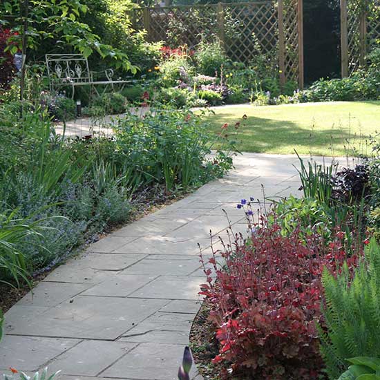 Shady garden design in Godalming Surrey