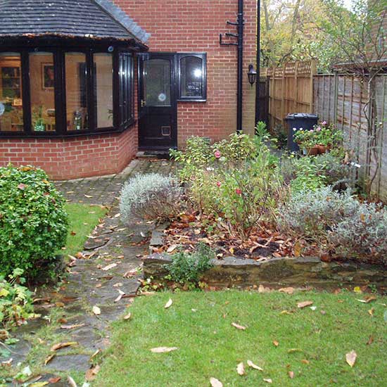 The garden BEFORE it was designed by CM Garden Design