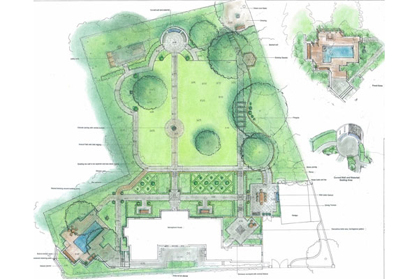 Rectangular Garden Designs And Layouts Lawn As Design Element In A
